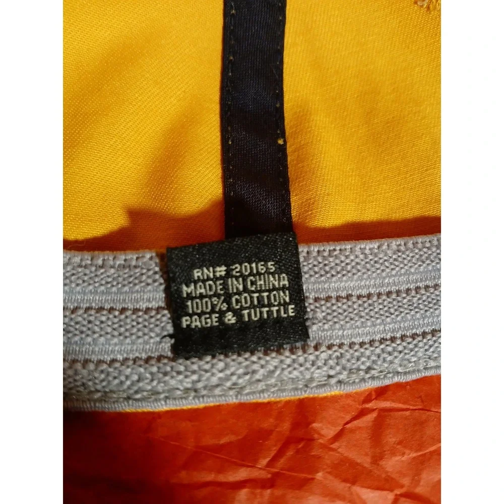 PAGE & TUTTLE Golf Hat  RN#20165 Orange  Adjustable Strap‎ 100% Cotton